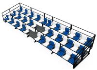 Трибуна сборно-разборная 3-х рядная 50 мест МФ 10-008