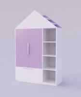 Стеллаж «Город детства» с дверками