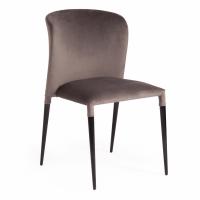 Стул ALVOR (mod. 715) ткань/металл, 48х65х86 см, высота до сиденья 51 см, темно-серый barkhat 14/черный