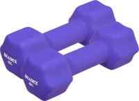 Набор гантелей неопреновых по 4 кг, фиолетовые, 2 шт.