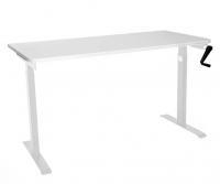 Стол с регулировкой высоты механический LuxAlto LA-T33-M1 белый/белый ЛДСП 120*70*2.5
