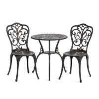 Комплект Secret de Maison Романс/Romance (стол+2 стула) алюминиевый сплав, D60/H67, 53х41х89см, бронзовый