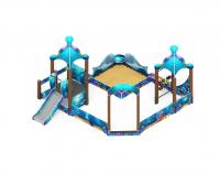 Песочный дворик с горкой Морской - ИО 6.17.01-01 H=750