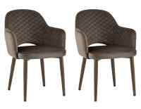 Стул Венера диамант велюр коричневый 2 шт