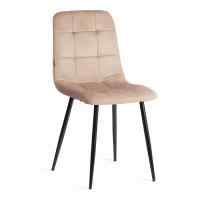 Стул CHILLY (mod. JSC-220) Велюр/металл , 44,5х52,5х88 см, Beige (бежевый) HLR8 / черный