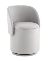 Пуф-трансформер Таунсвилл вращающийся с ящиком велюр светло-серый