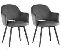 Стул Венера вращающийся велюр серый 2 шт