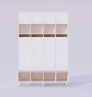 Шкаф Порядок вещей с открытыми секциями (белый)