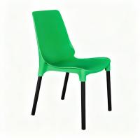 Стул GENIUS (mod 75) металл/пластик, 46x56x84cм, зеленый/черные ножки