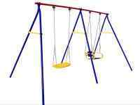 Качели дачные "Пионер 2" двойные качели цепные со спинкой + качели цепные