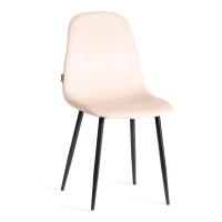 Стул BREEZE (mod. JSC-58) / 1 шт. в упаковке Велюр/металл , 44 х 53 х 86 см, creamy (кремовый) HLR 5 / черный