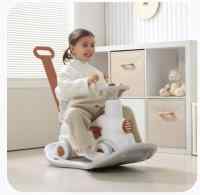 Поезд-качалка-беговел UNIX Kids Train Grey