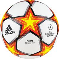 Мяч футбольный "ADIDAS UCL LGE PS J350" арт. GU0211, р.5, вес 350г, 32пан,ТПУ, термосшивка, бело-оранж