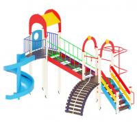  Детский игровой комплекс «Рада» (100), винтовой скат H=2000 ДИК 22-209
