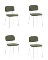 Стул Chao зеленый белые ножки 4 шт.