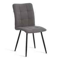Стул обеденный Bari флок , 46х55х89, серый/черный, 29