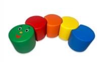 Пуфы для сидения Гусеница, на каркасе