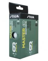 Мяч для настольного тенниса Stiga Master ABS 1*,1111-2410-06, диаметр 40+мм, упаковка 6 шт
