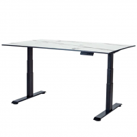 Стол-трансформер регулируемый электрический LuxAlto LA-H33-2A3L LOW черный/мрамор HPL 120*80*1,2