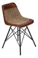 Стул Secret De Maison GETS ( mod. M-14529 )  металл/кожа буйвола/ткань хлопок, 78х45х51см, коричневый, ткань: винтаж