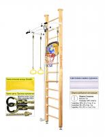 Шведская стенка Kampfer Helena Ceiling Basketball Shield (№0 Без покрытия Высота 3 м белый турник)