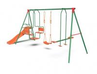 Детский комплекс DFC MULTIPLAY качели: планер, лодка, верёвочные; горка