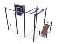 Кроссфит Рукоход со скамьей для пресса СОВ 04310