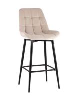 Стул барный Флекс с поворотным механизмом велюр бежевый