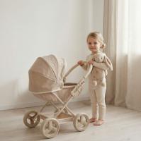 Коляска для кукол UNIX Kids Cradle Doll / с люлькой бежевый