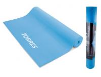 Коврик для йоги TORRES Basis 3 YL10023, толщина 3 мм, ПВХ, голубой
