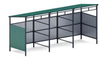Навес контейнерной площадки для мусора (3 секции) МФ 55.02.03.3-01