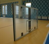 Щит баскетбольный игровой, поликарбонат 1800х1050мм, на металлической раме IMP-A01/IMP-A02