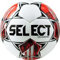 Мяч футбольный SELECT Diamond V23, 0855360003, р.5, FIFA Basic, 32пан, гл.ТПУ, руч.сш, бело-красный