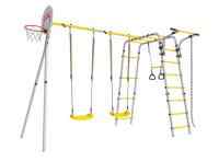 Дачный комплекс "Акробат 2" + ПЛАСТИКОВЫЕ качели Romana R 103.19.05 (серый/жёлтый)