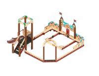 Песочный дворик с горкой Королевство (Замок) - ИО 6.15.01-01 H=750