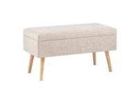 Банкетка Сторми с ящиком серо-бежевый