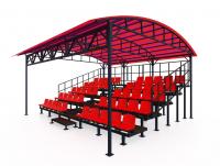 Трибуна крытая сборно-разборная на 50 мест МФ 10-003