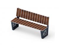 Скамья Лотос - МФ 42.02.01 (Темный дуб) (под анкера)