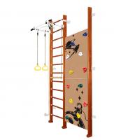 Шведская стенка Kampfer Jungle Wall Boy (№4 Вишневый Высота 3 м белый турник)