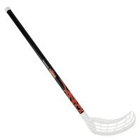 Клюшка для флорбола RealStick Tribal Jr,арт.MR-KF-TR70-WH, 70см,прямой крюк,пластик,черн-бел-оранж
