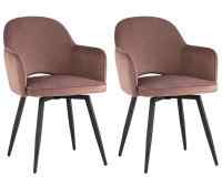 Стул Венера вращающийся велюр пыльно-розовый 2 шт