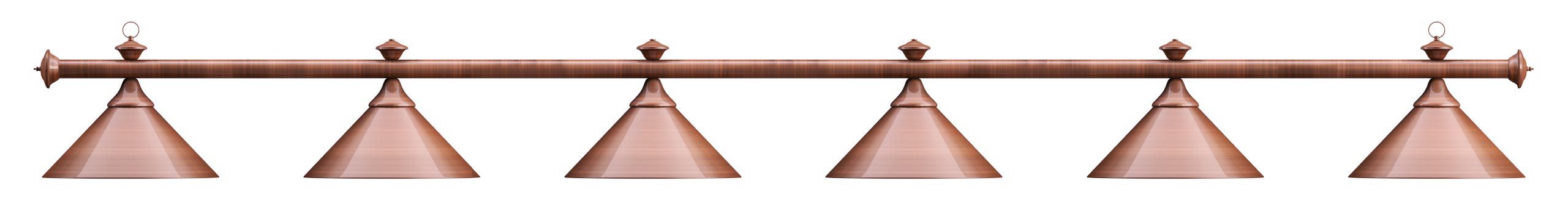 Лампа на шесть плафонов «Elegance» (бронзовая штанга, бронзовый плафон D35см)