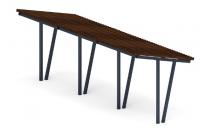 Пергола тент (наклоная) - МФ 77.03.03-01 /без поликарбоната/