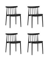 Стул Ranch с мягким сиденьем черный 4 шт.