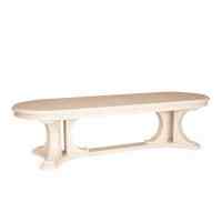 Стол VERSAL овальный бук, мдф, 300 (350/400) х 110 х 78 см, бежевый патина