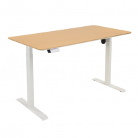 Стол с регулировкой высоты электрический LuxAlto LA-T33-E6 белый/с угловым скосом ЛДСП 140*70*2.5