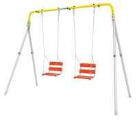 Качели двойные + ЦЕПНЫЕ качели Romana R.103.28.04 (серый/жёлтый)