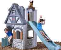 Двухэтажный детский домик с горкой "Приключение"