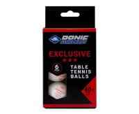 Мячики для н/тенниса DONIC EXCLUSIVE 3* 40+, 6 штук, белый