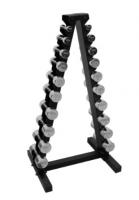 Набор хромированных гантелей BRONZE GYM BGDBCH01-10, 1-10 кг - 10 пар